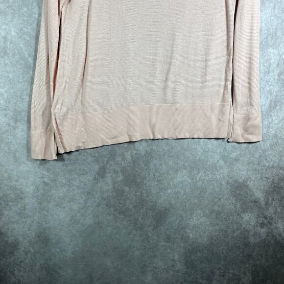 Ann Taylor LOFT Sweater Womens Large  Pink Knit‎ Scoop Neck Lightweight NEW - Picture 3 of 8